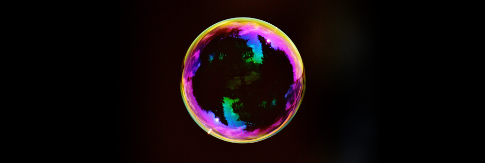 Bubble on a black background