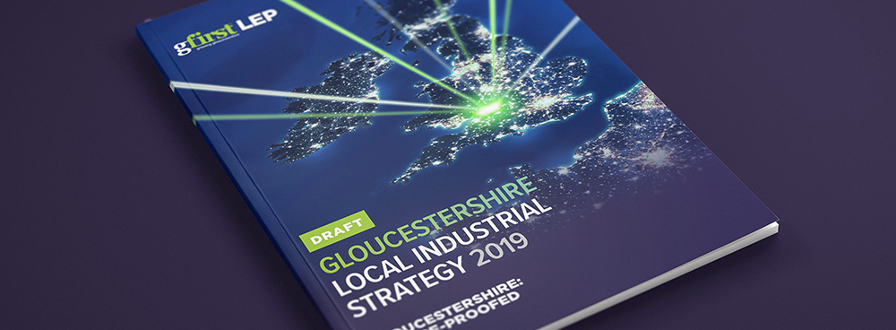 Gloucestershire Local Industrial Strategy 2019, designed by Mighty, design agency Gloucestershire