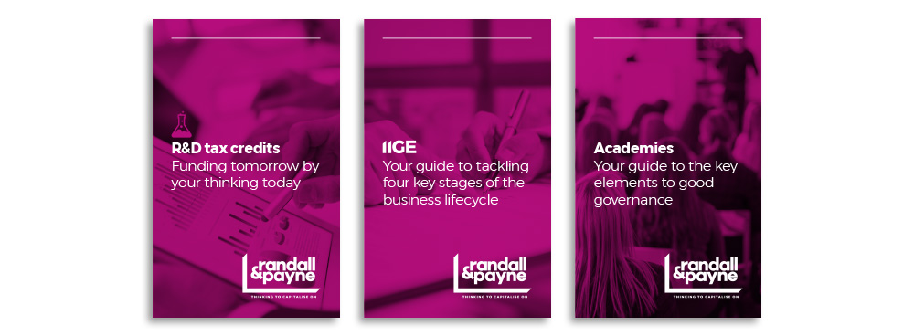 Randall & Payne leaflets by Mighty, design agency Cheltenham