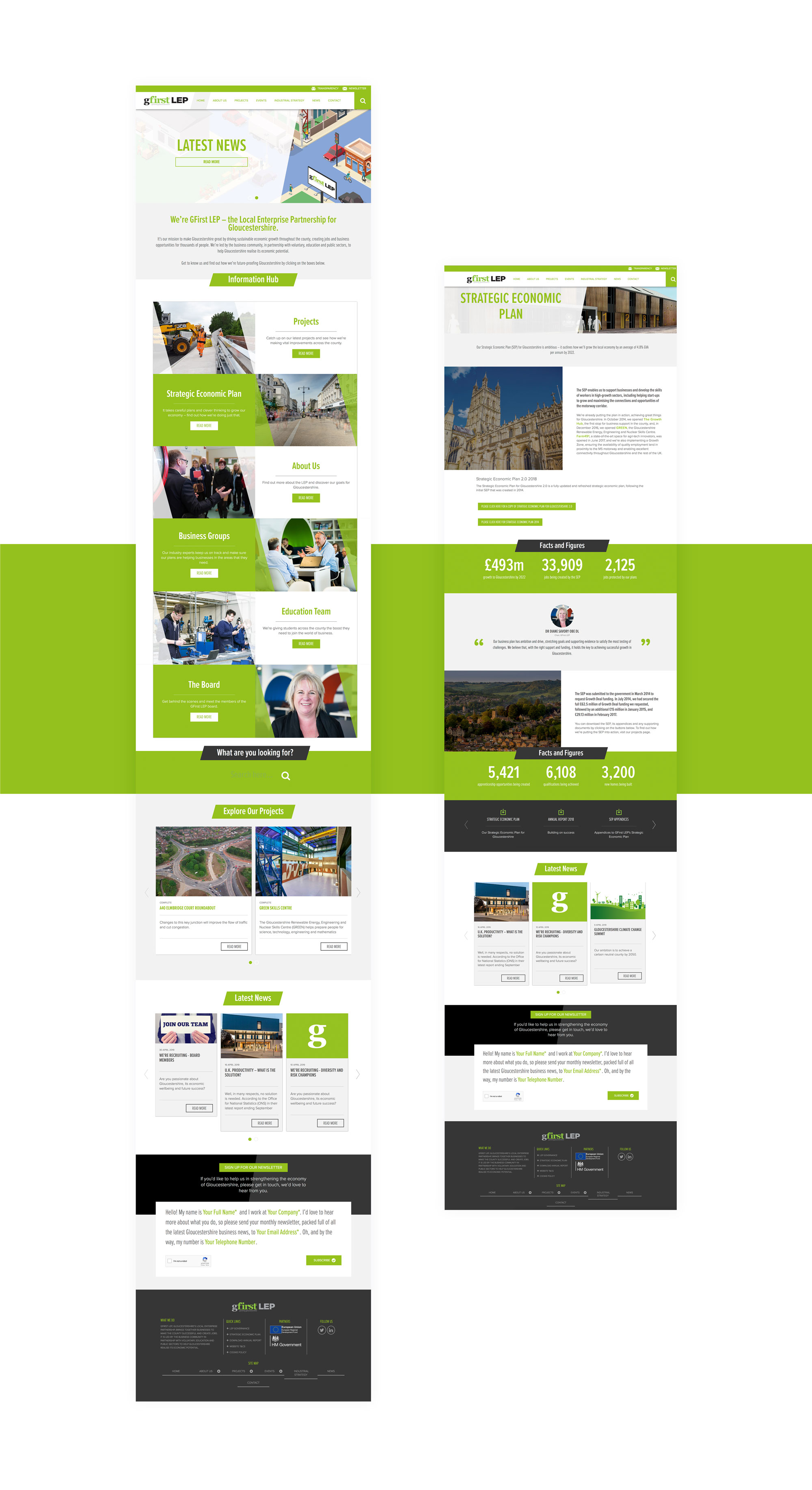 GFirst LEP website design by Mighty, web design agency Cheltenham