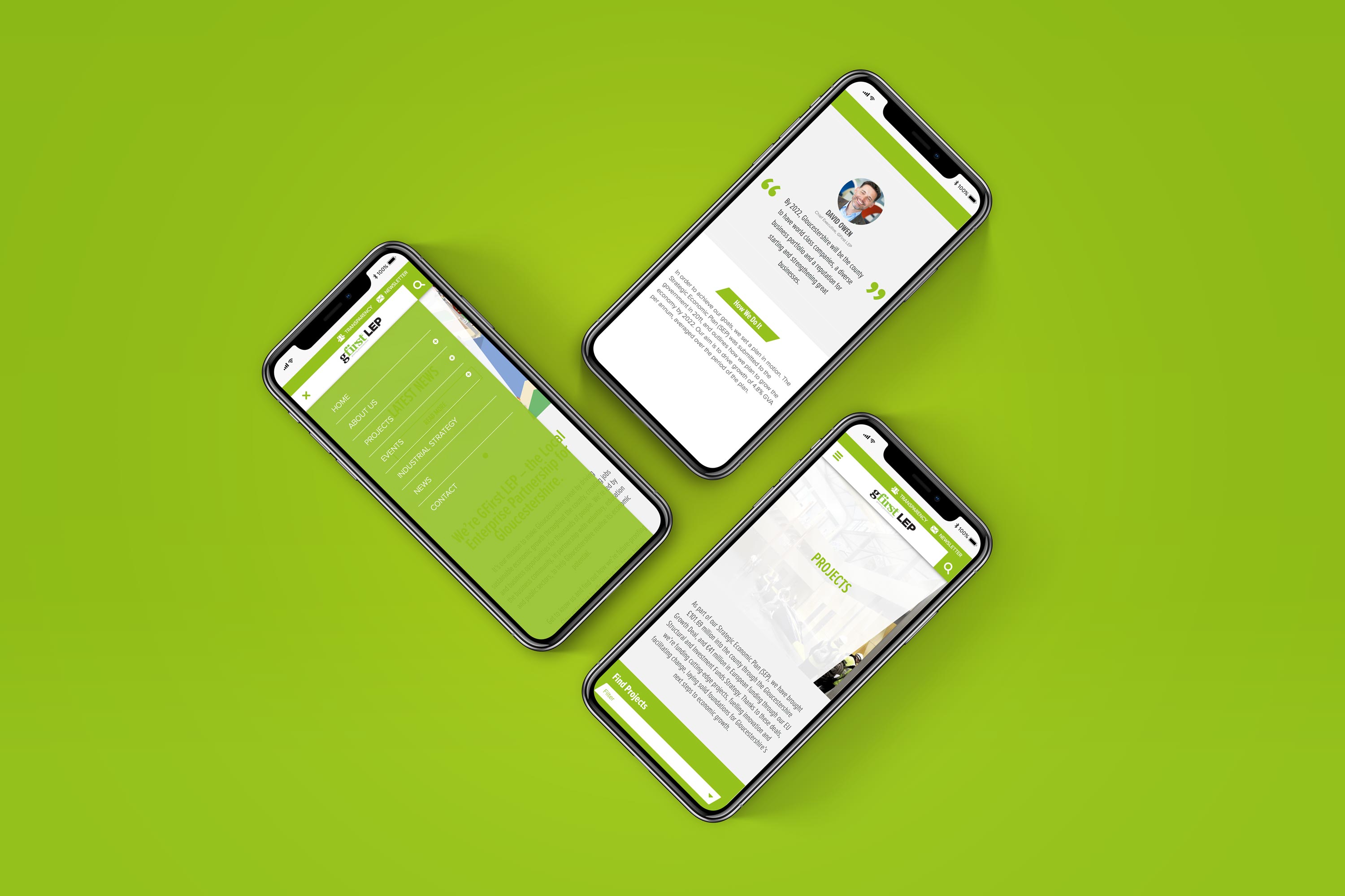 Responsive website design for GFirst LEP by Mighty, web design agency Cheltenham