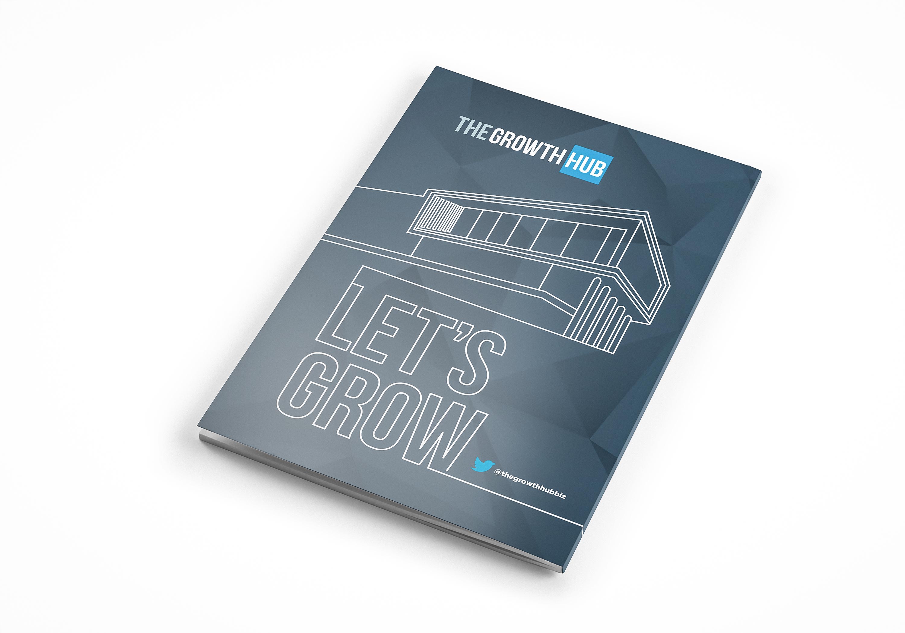 Leaflet design for The Growth Hub by Mighty, design agency Cheltenham