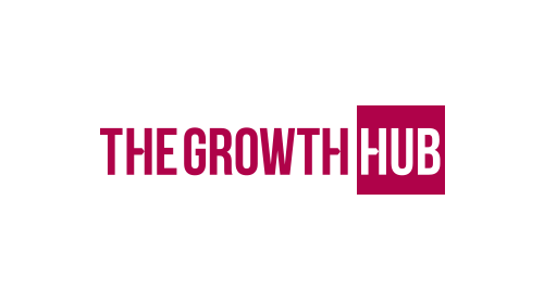 The Growth Hub logo, white